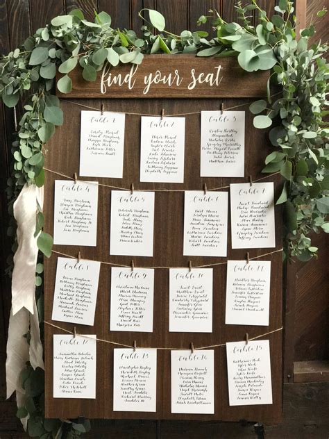 Wedding Seating Chart Pinterest