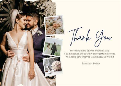 Wedding Thank You Card Template