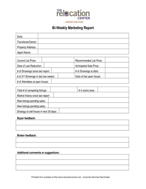 Weekly Marketing Report Template