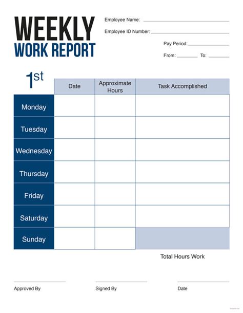 Weekly Report Template Word