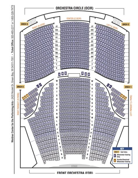 Weidner Center Seating Chart