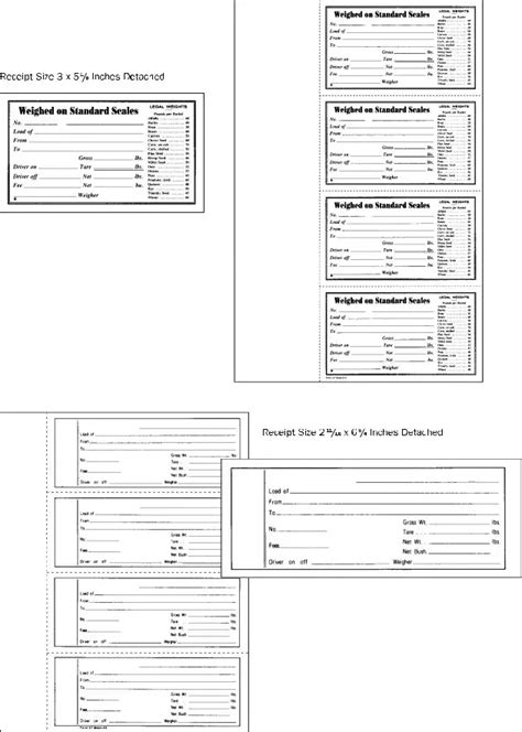 Weight Scale Ticket Template
