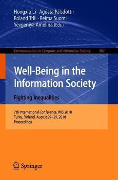 download Well-Being in the Information Society. Fighting Inequalities