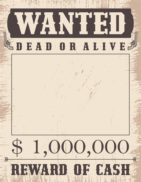 Western Wanted Poster Template