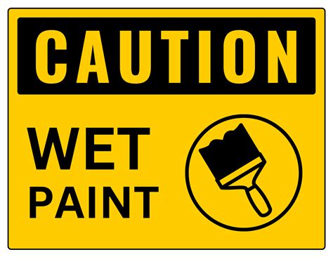 Wet Paint Signs Printable