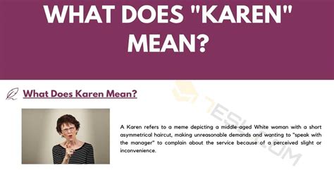 What Does the Term Karen Mean Slang