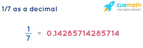 What Is 1 7 In Decimal Form