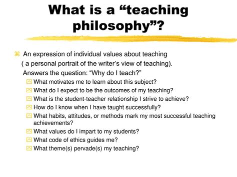 Your Teaching Philosophy