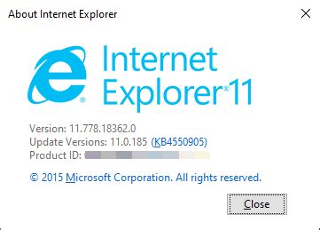 What is the latest version of Internet Explorer