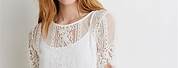 White Lace Tops for Women