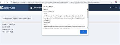 Why Do I Ger Error Message Loading Template To Joomla