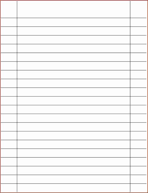 Wide Ruled Paper Template