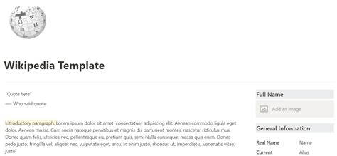 Wiki Templates Free