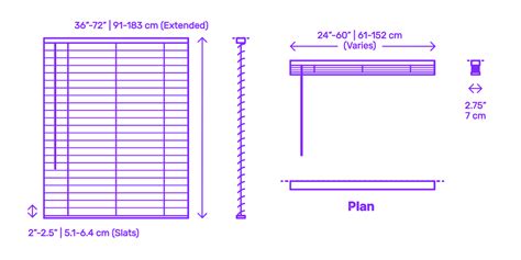 Window Blind Sizes Chart