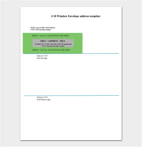 Window Envelope Address Template