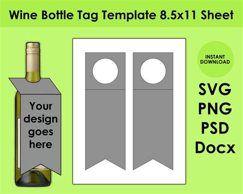 Wine Bottle Tag Template