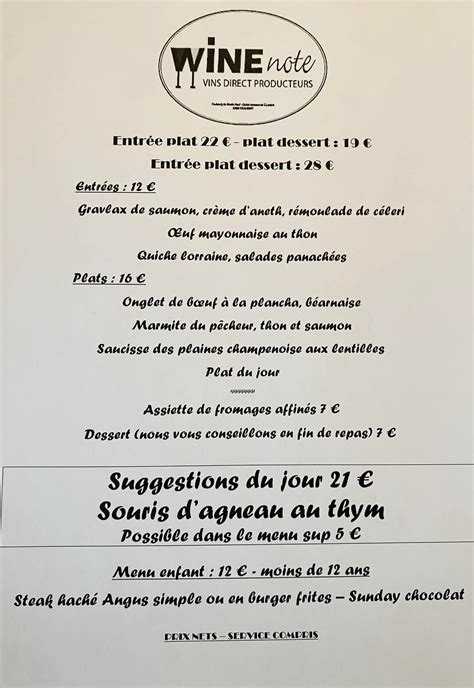 Wine Note à Chaumont