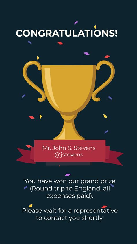 Winner Announcement Template