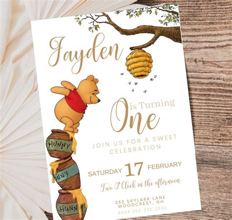 Winnie The Pooh Invitation Template