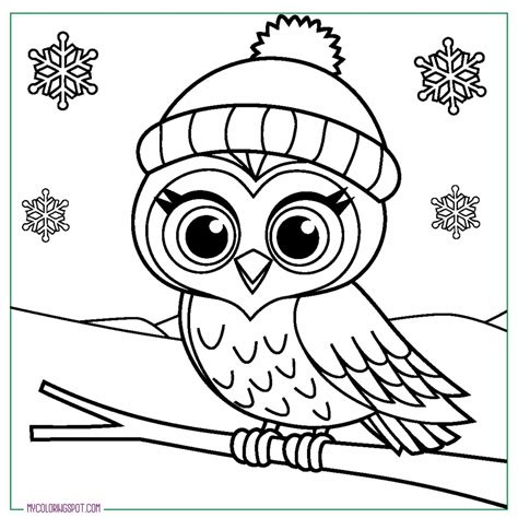 Winter Color Pages Printable