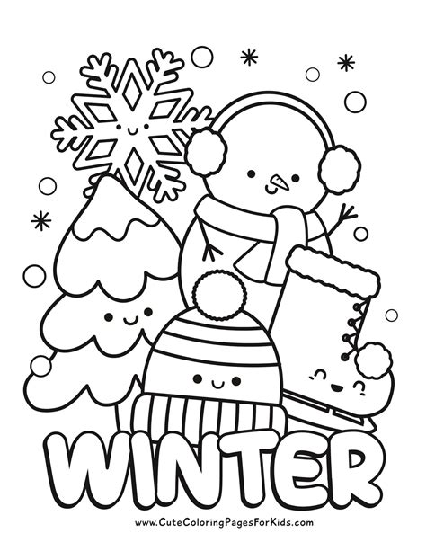Winter Printable Coloring Sheets