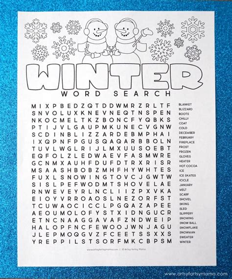 Winter Puzzles Printable
