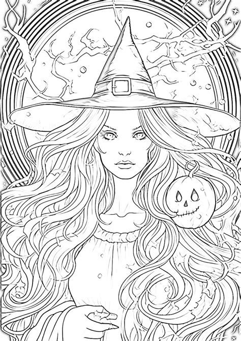 Witch Coloring Page Printable