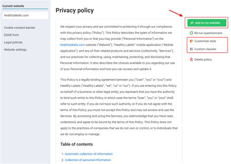 Wix Privacy Policy Template