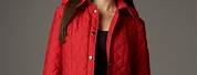 Women's Red Quilted Jacket