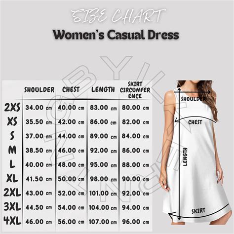 Womens Dress Sizes Chart
