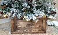 Wood Box Stand Ideas for Christmas Tree