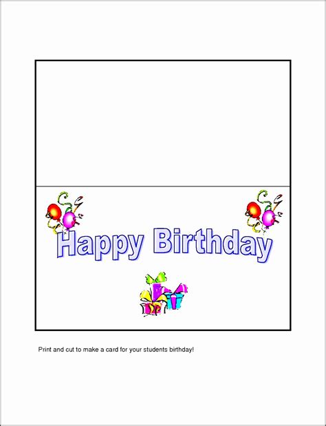 Word Birthday Card Template