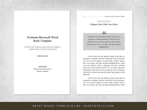 Word Book Template