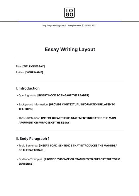 Word Essay Template