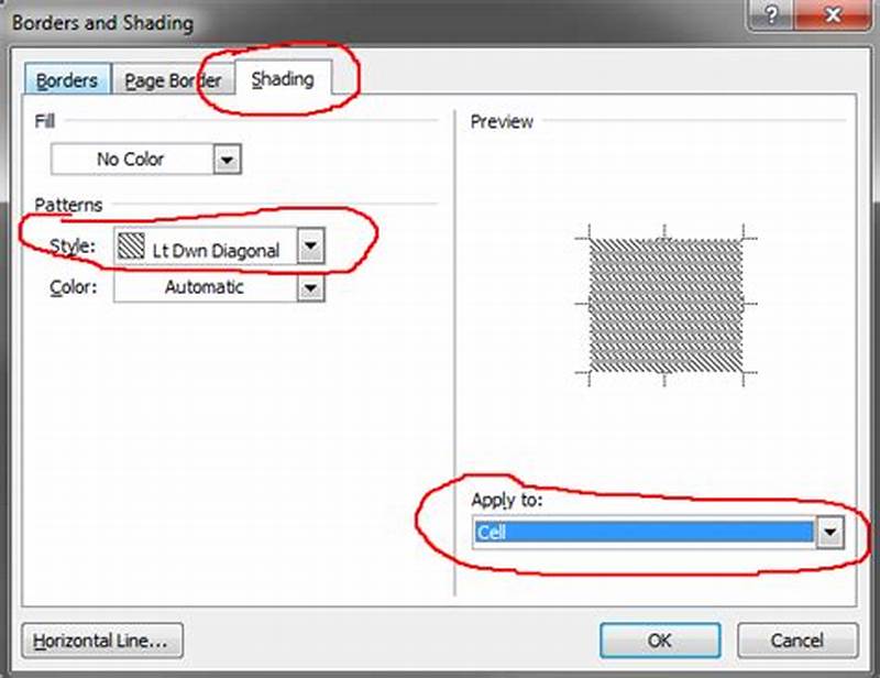 Word Fill Table Cell With Pattern