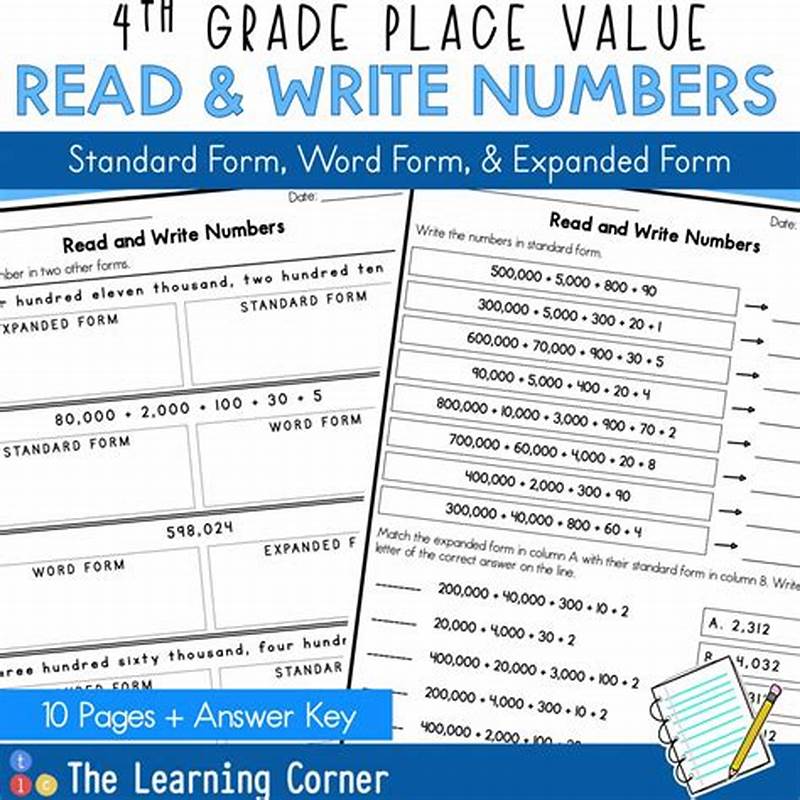 Word Form Expanded Form Standard Form Worksheets