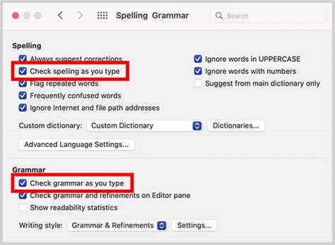 Opsi Check Spelling as You Type di Word Options