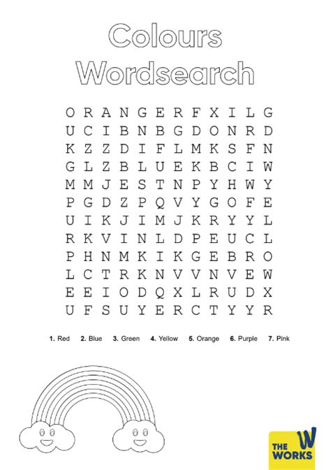 Word Search For 5 Year Olds Printable