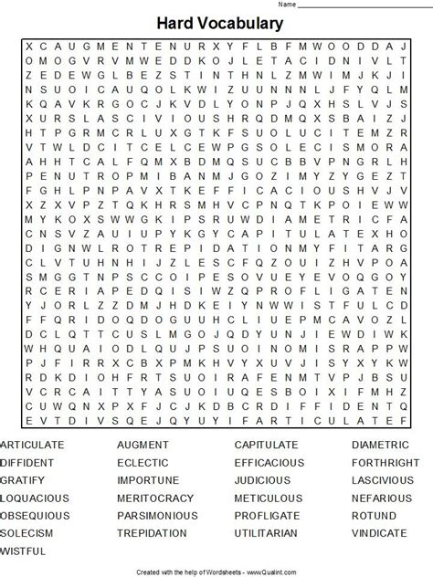 Word Searches Printable Hard