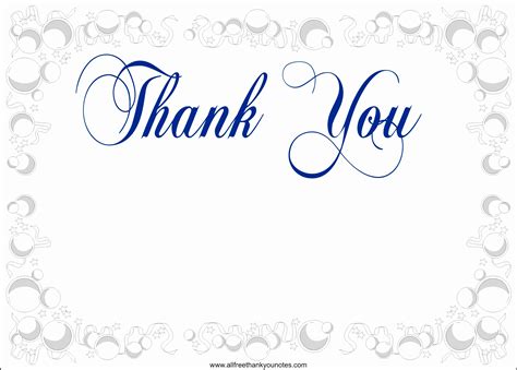 Word Template Thank You Card