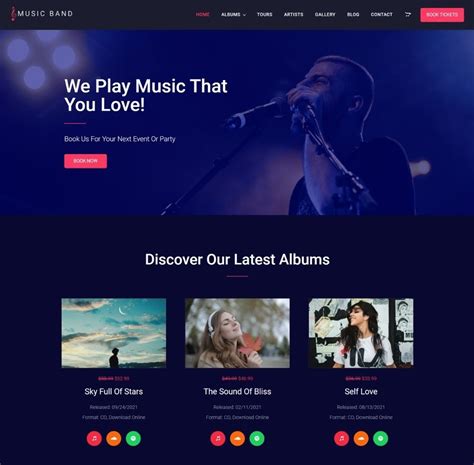 Wordpress Band Template
