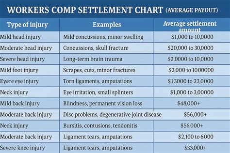Workers' Comp Settlement Chart Missouri