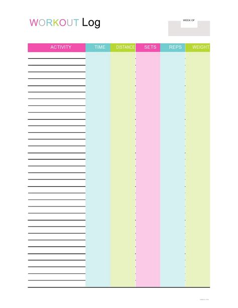Workout Log Templates