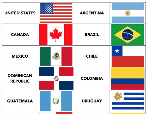 World Flags Free Printable