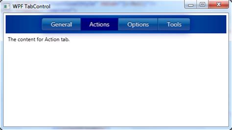 Wpf Tabcontrol Style Template