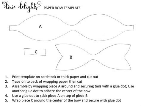 Wrapping Paper Bow Template