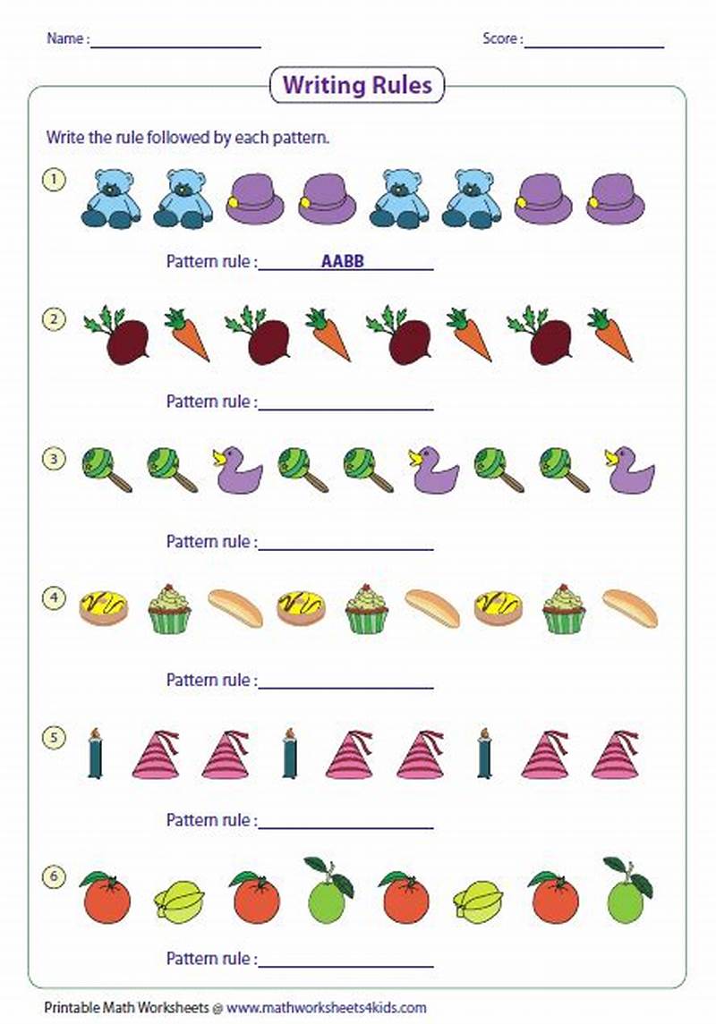 Write A Rule For Each Pattern