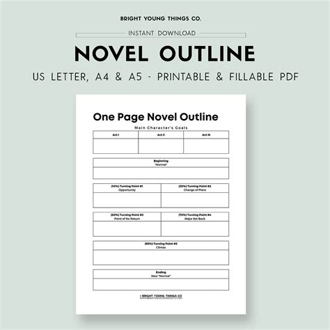 Writing A Novel Template
