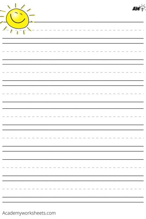 Writing Template For Kindergarten