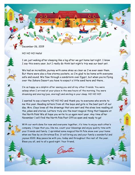 Xmas Letter Template